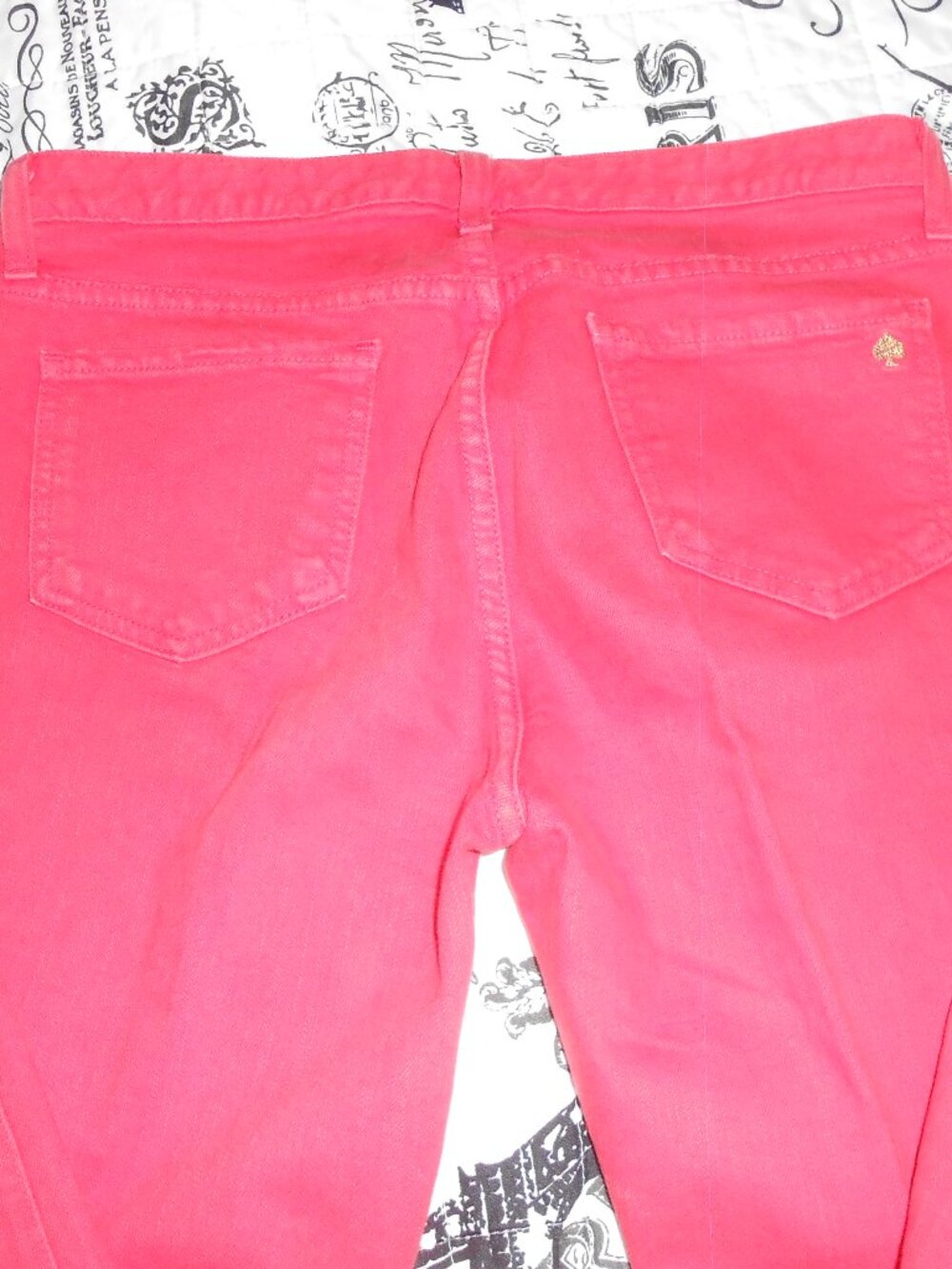 Kate Spade Pants Broome Street 30 Red Play Hooky Jeans Denim Colorful VGC